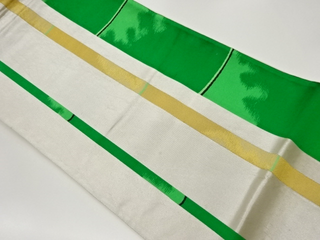 竹模様織出し袋帯